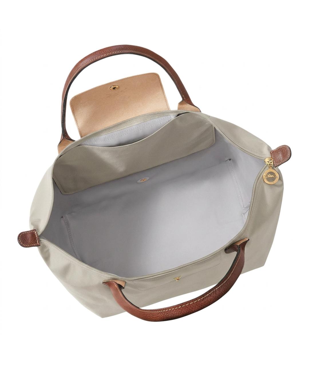 LONGCHAMP Бежевая синтетическая сумка тоут, фото 4