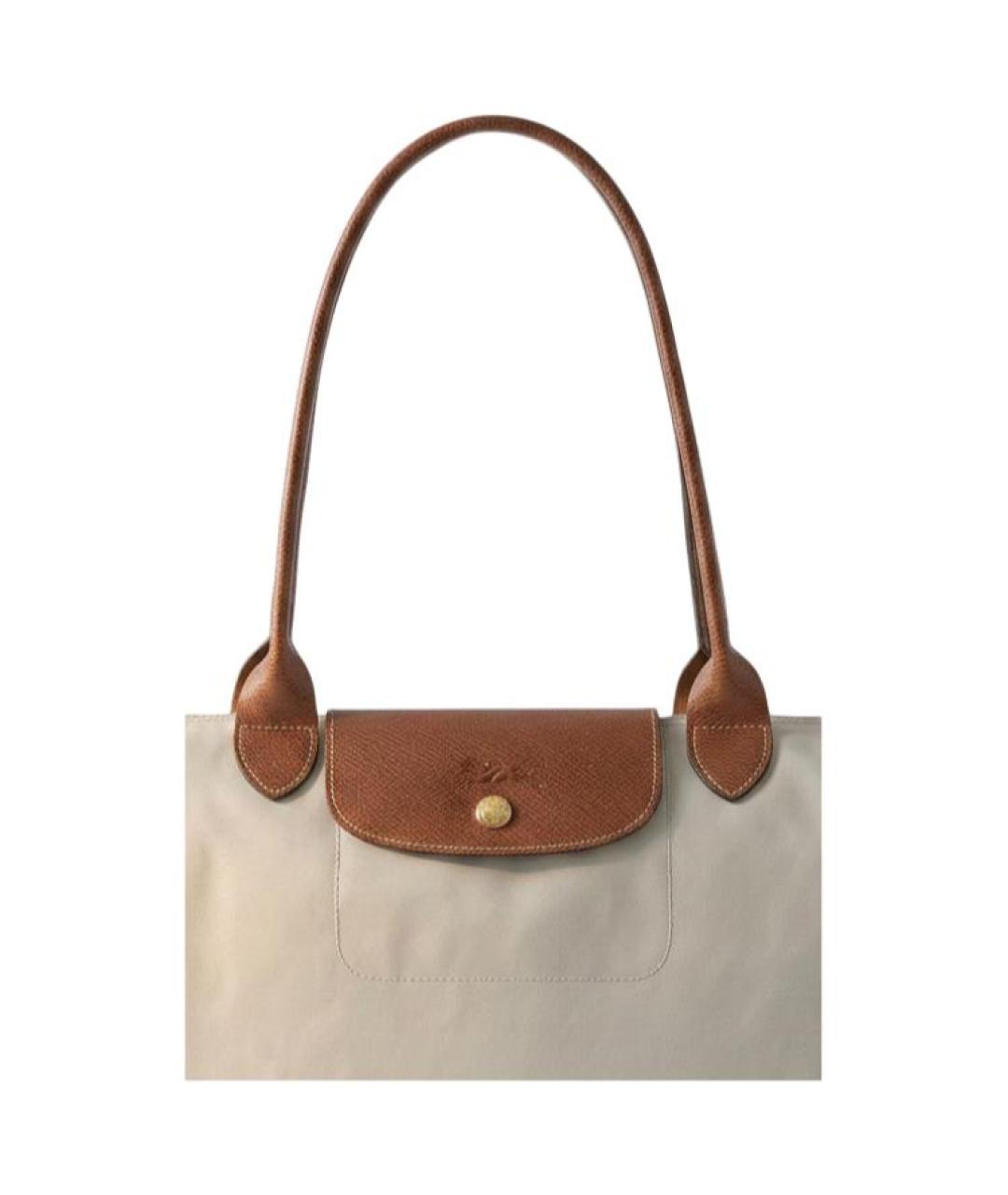 LONGCHAMP Бежевая синтетическая сумка тоут, фото 5