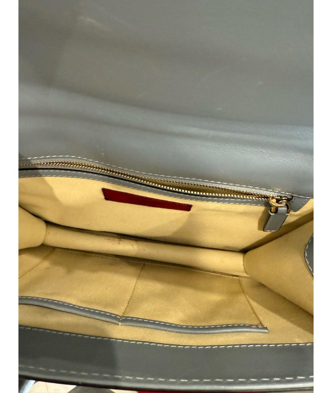 VALENTINO Голубая кожаная сумка через плечо, фото 4
