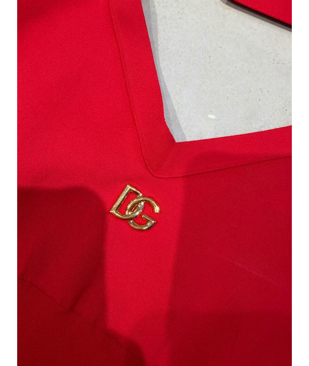 DOLCE&GABBANA Красная вискозная майка, фото 5