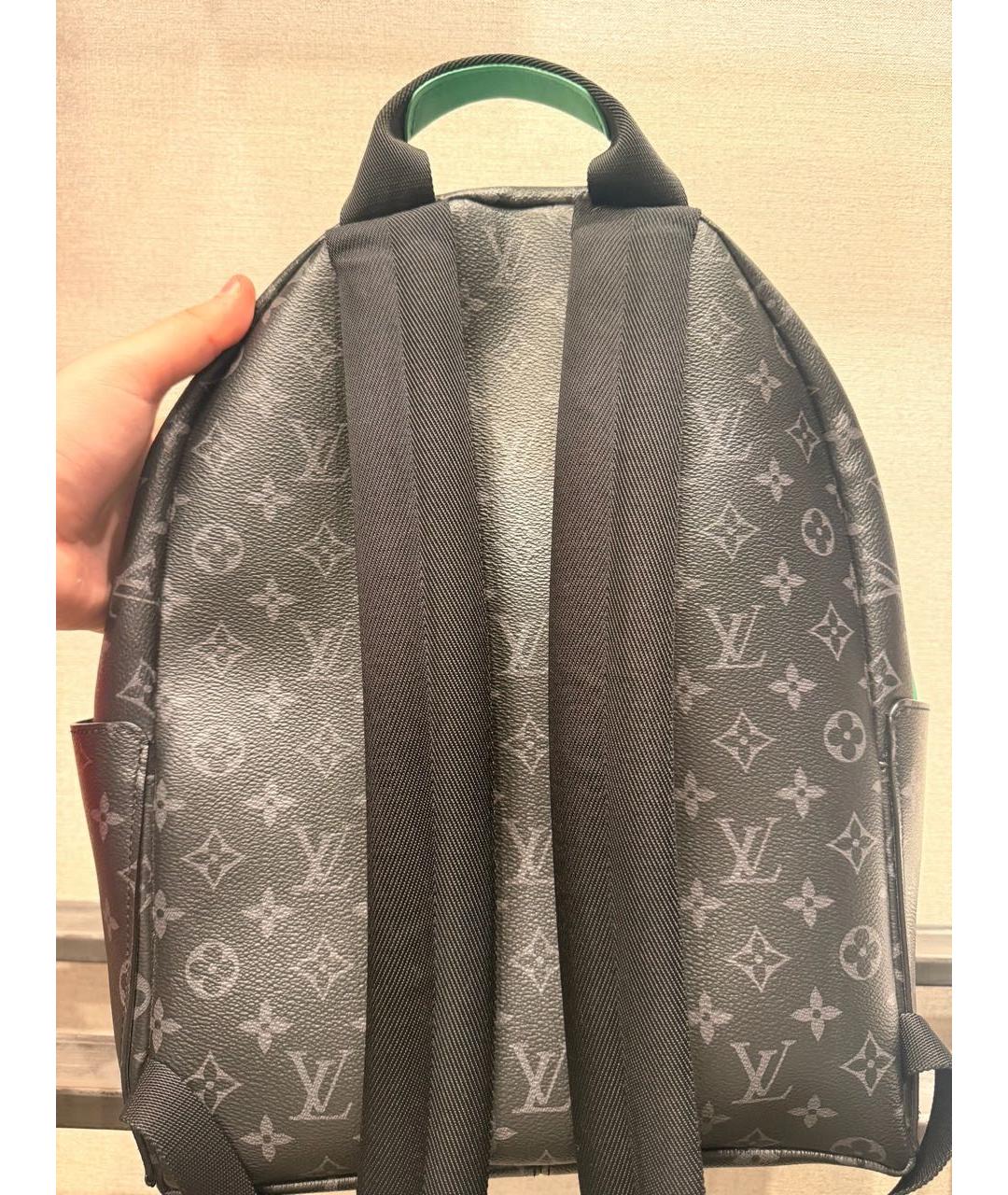 LOUIS VUITTON Черный кожаный рюкзак, фото 3