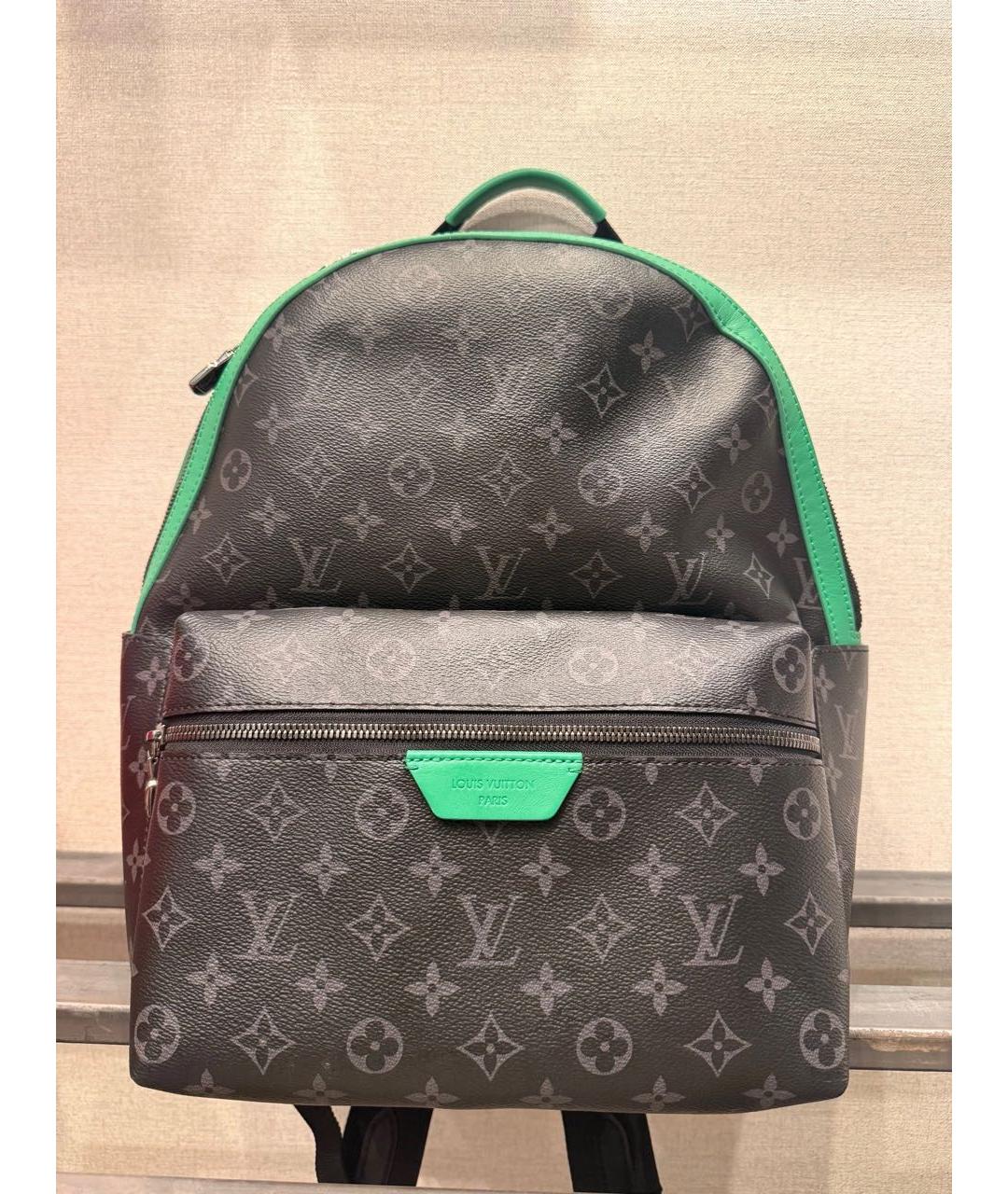 LOUIS VUITTON Черный кожаный рюкзак, фото 2
