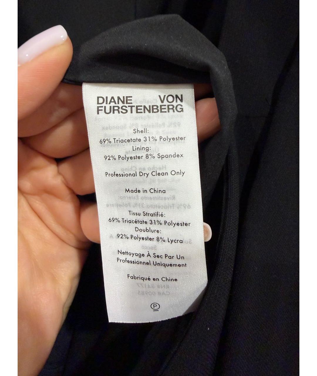 DIANE VON FURSTENBERG Черное повседневное платье, фото 8