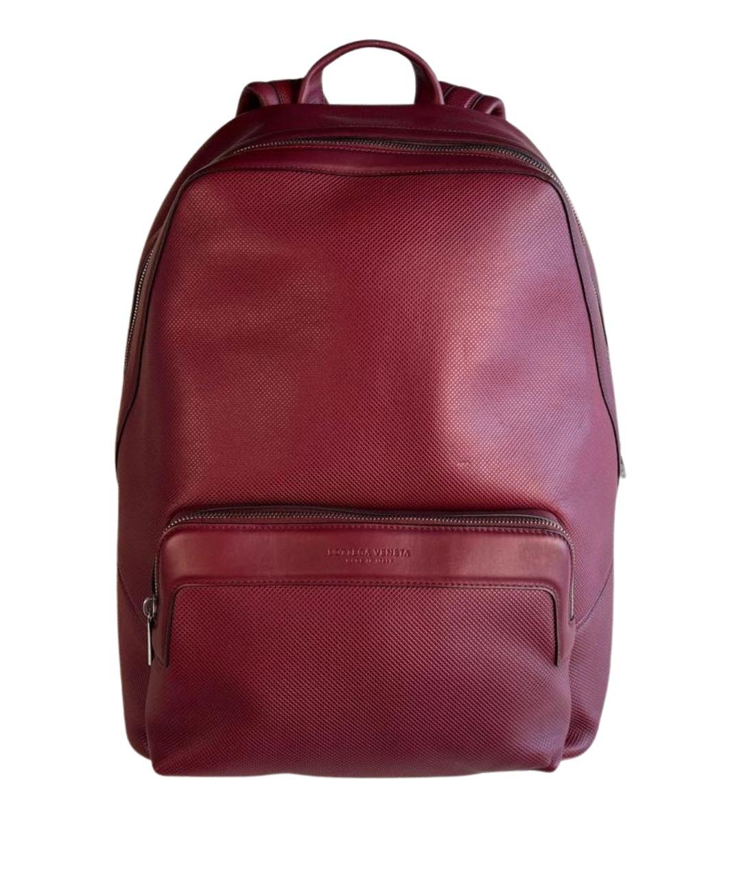 BOTTEGA VENETA Бордовый кожаный рюкзак, фото 1