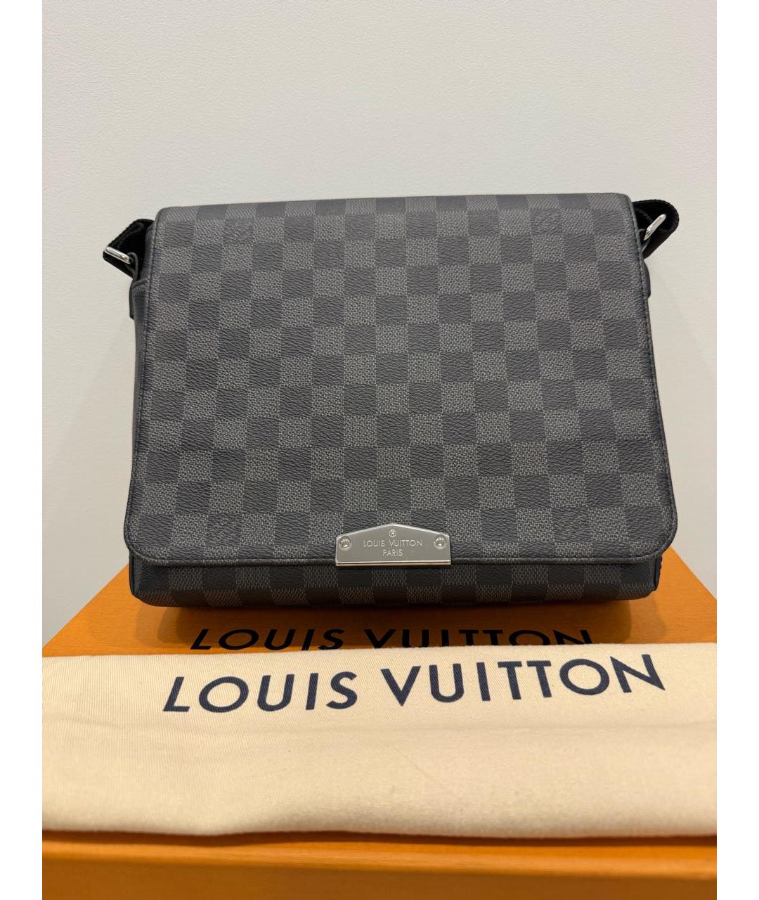 LOUIS VUITTON Черная сумка на плечо, фото 9