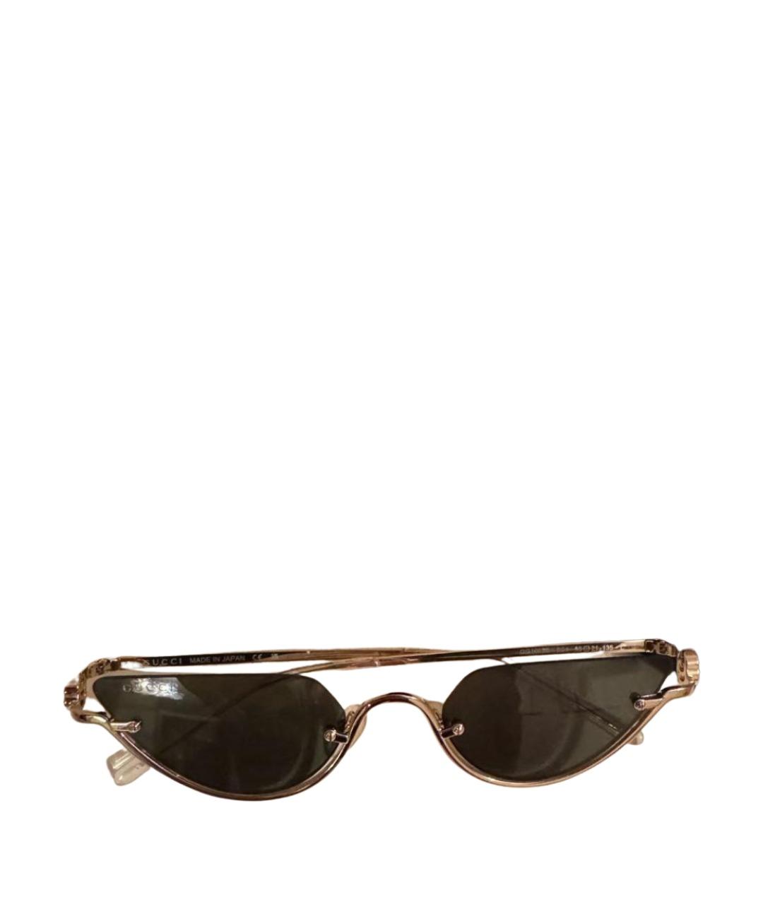 GUCCI Черные металлические солнцезащитные очки, фото 1