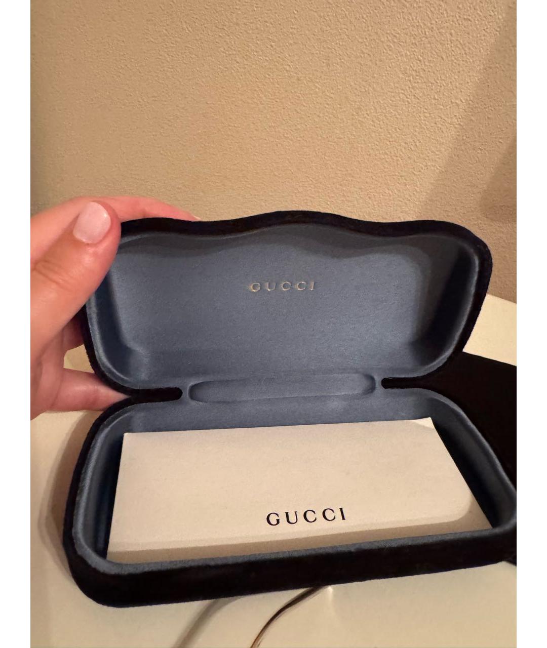 GUCCI Черные металлические солнцезащитные очки, фото 4