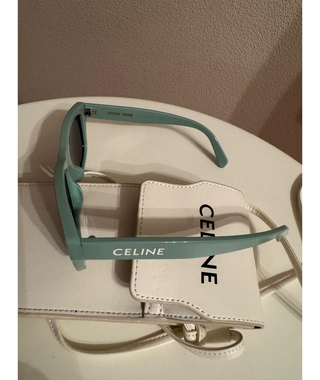 CELINE Зеленые пластиковые солнцезащитные очки, фото 2