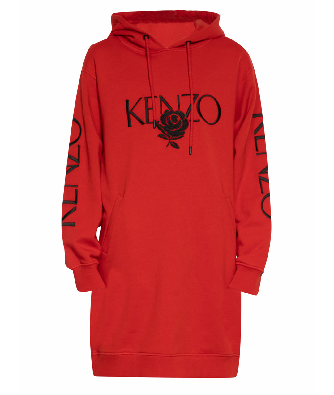 KENZO Красное хлопковое повседневное платье, фото 1