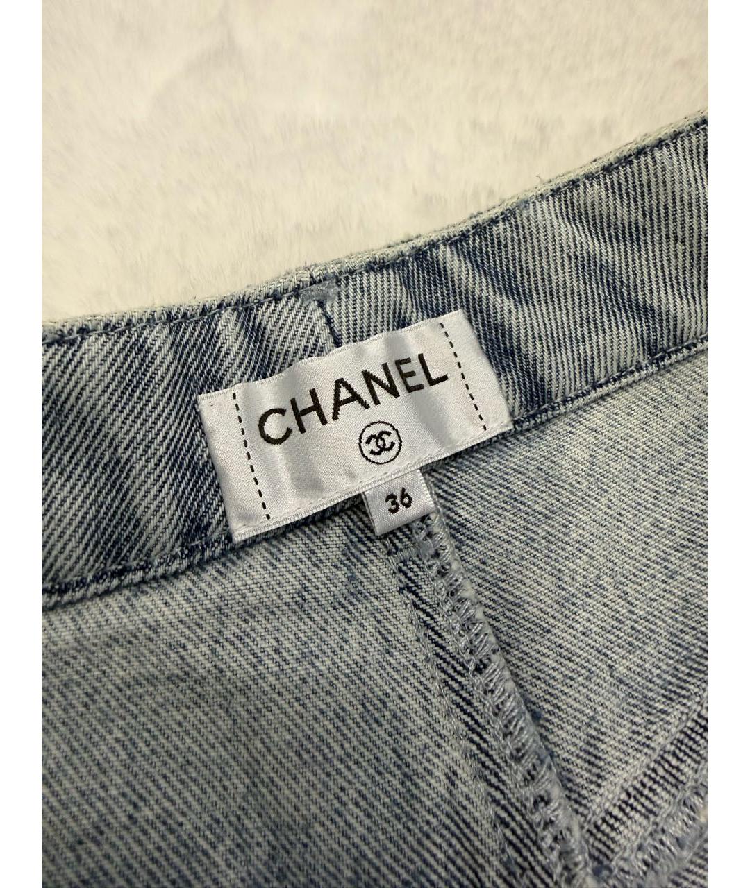 CHANEL Голубые прямые джинсы, фото 6