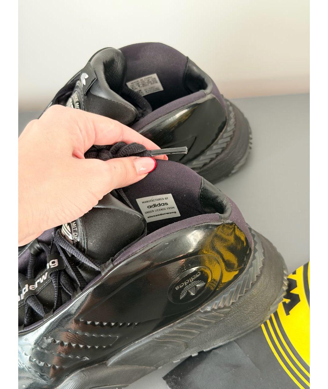 ALEXANDER WANG Черные кроссовки из лакированной кожи, фото 5