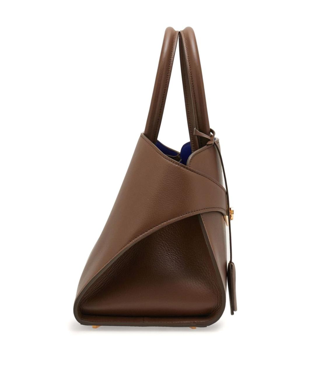 FERRAGAMO Коричневая кожаная сумка через плечо, фото 3