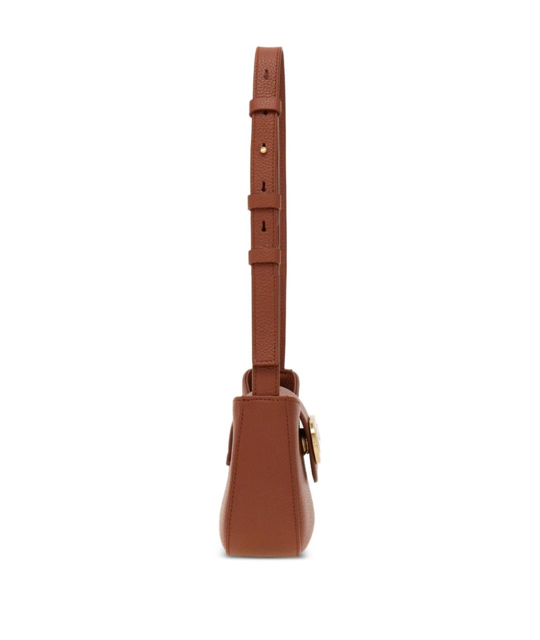 FERRAGAMO Коричневая кожаная сумка через плечо, фото 4