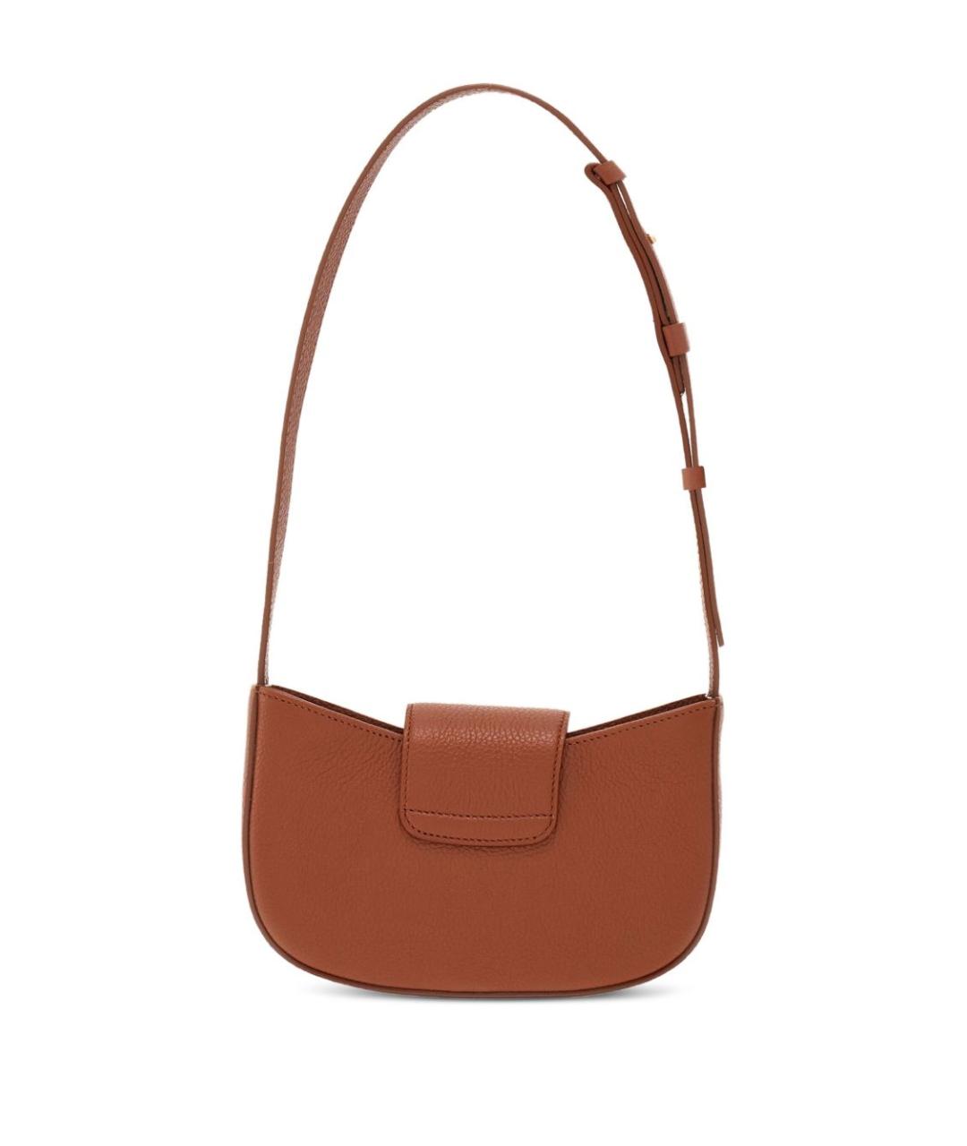 FERRAGAMO Коричневая кожаная сумка через плечо, фото 5