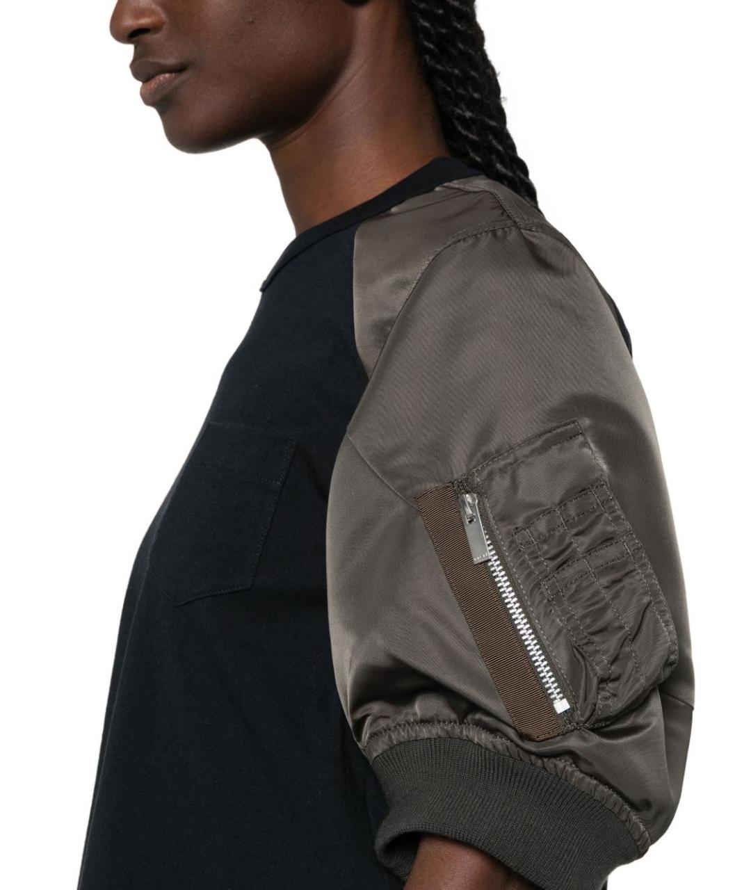 SACAI Синяя хлопковая футболка, фото 4