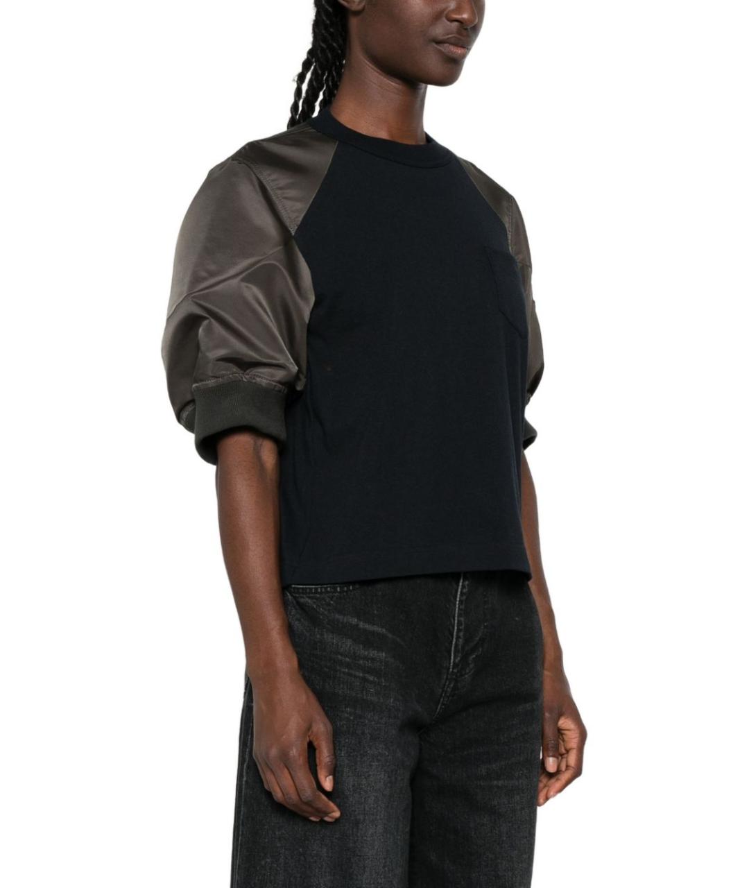 SACAI Синяя хлопковая футболка, фото 2