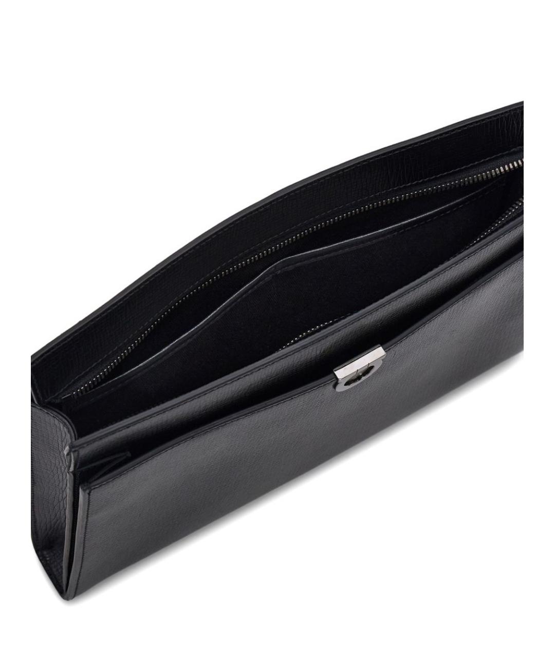 FERRAGAMO Черный кожаный кошелек, фото 3