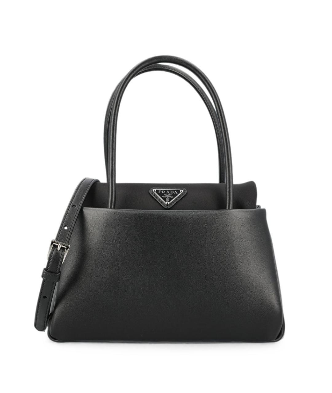 PRADA Черная кожаная сумка тоут, фото 1