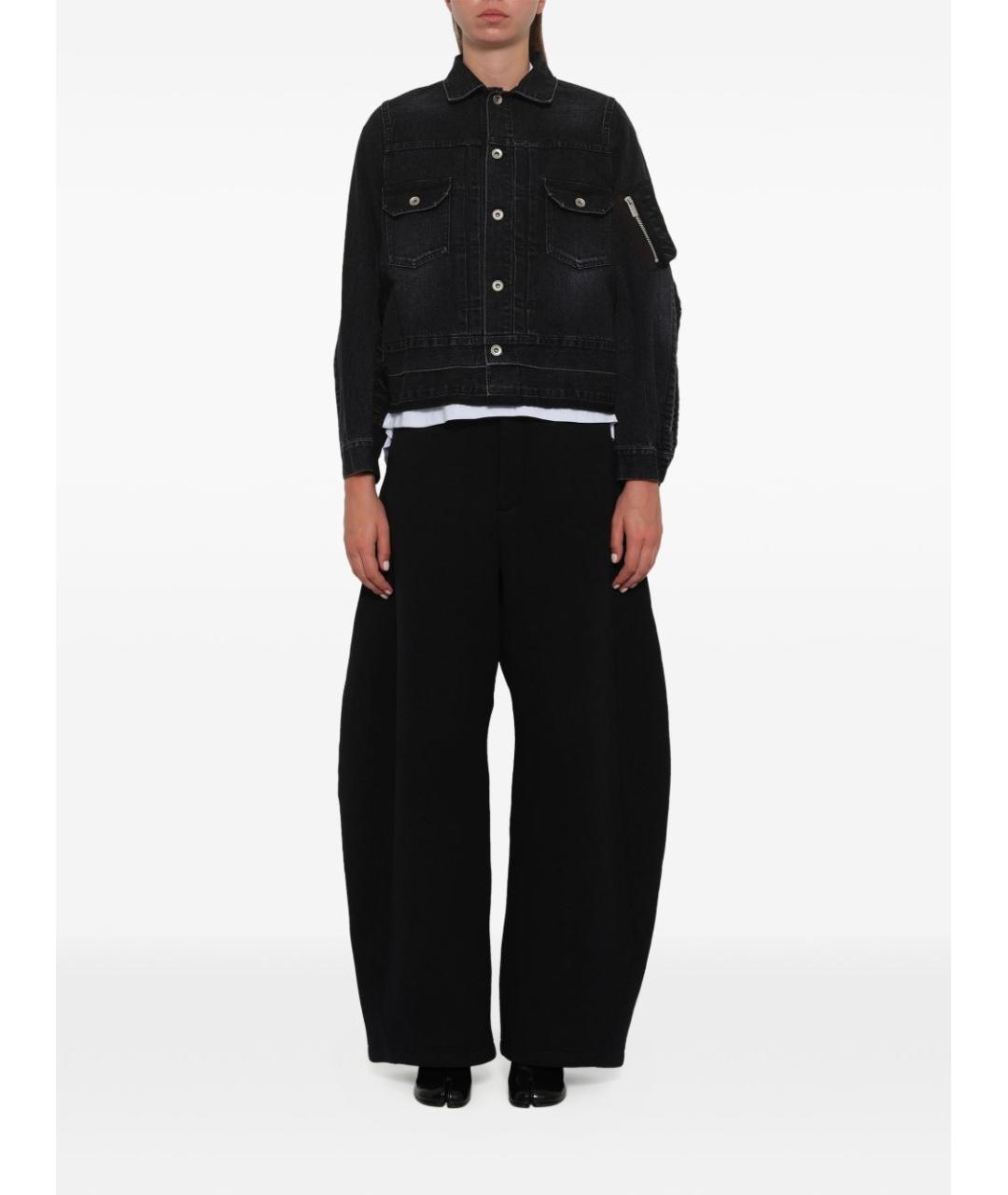 SACAI Черная деним куртка, фото 7