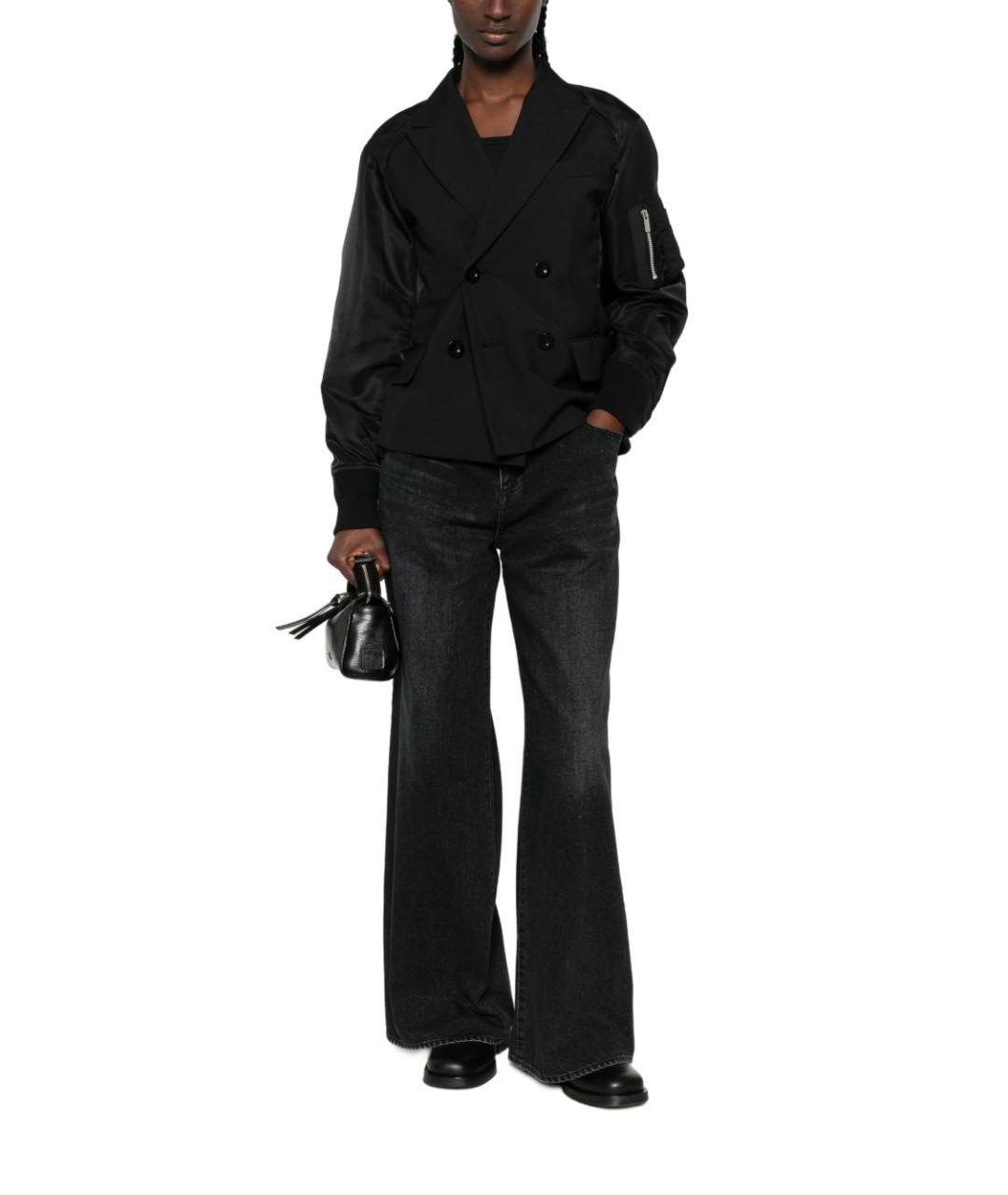 SACAI Черная полиэстеровая куртка, фото 3