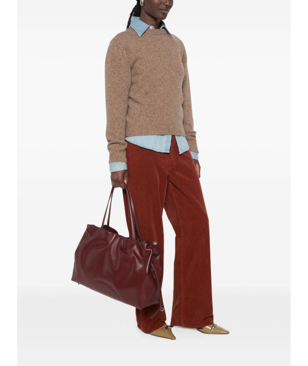 TORY BURCH Бордовая сумка тоут, фото 5