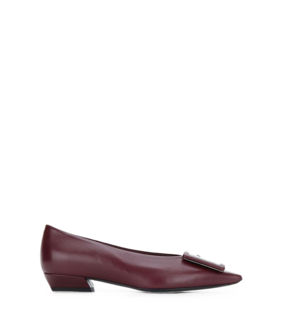 ROGER VIVIER Бордовые балетки, фото 1