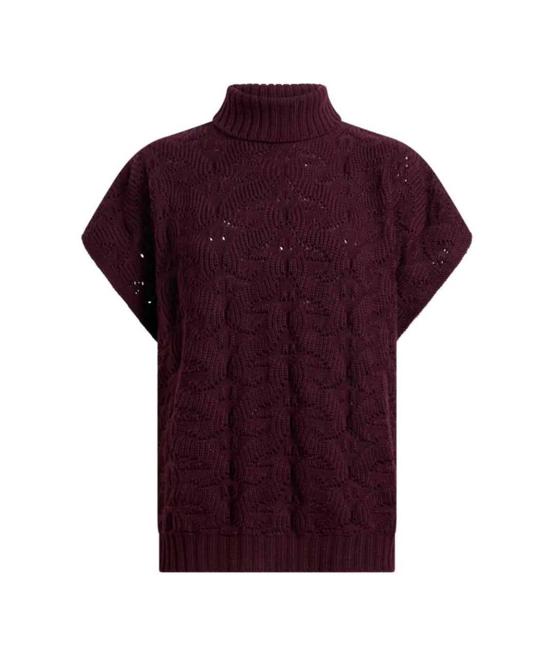 ETRO Бордовый шерстяной джемпер / свитер, фото 1