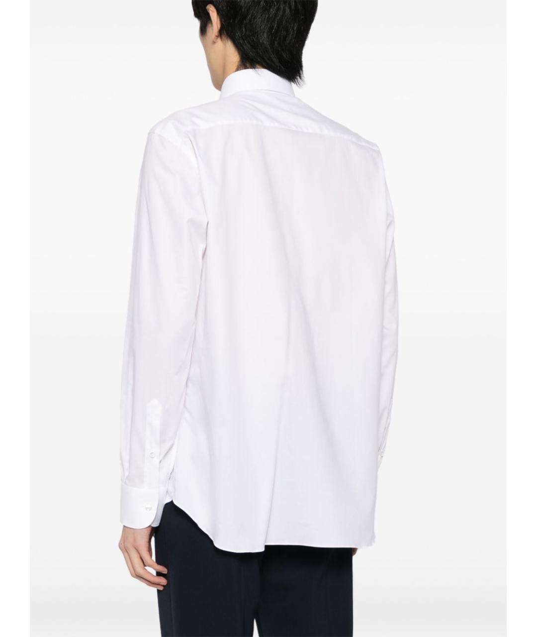BRIONI Белая хлопковая классическая рубашка, фото 4