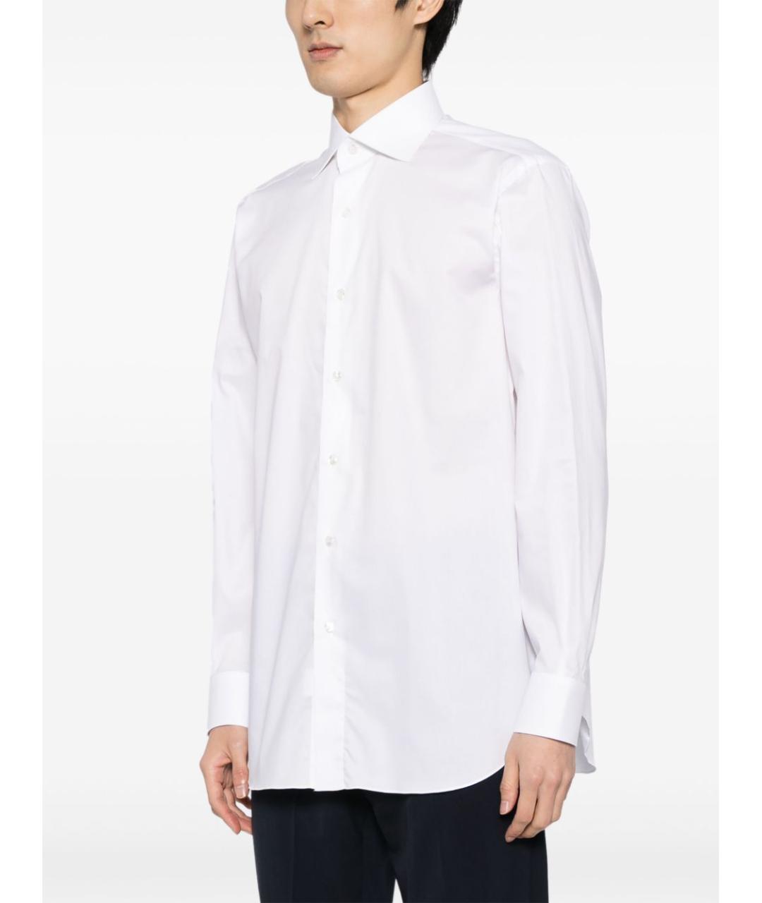 BRIONI Белая хлопковая классическая рубашка, фото 2