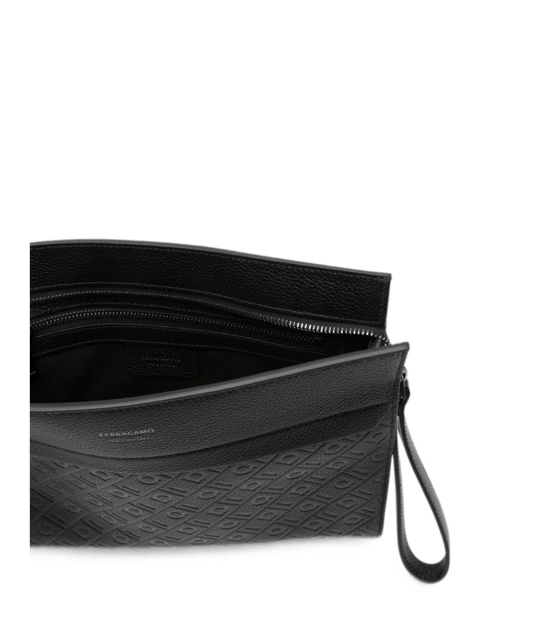 FERRAGAMO Черная кожаная папка для документов, фото 2
