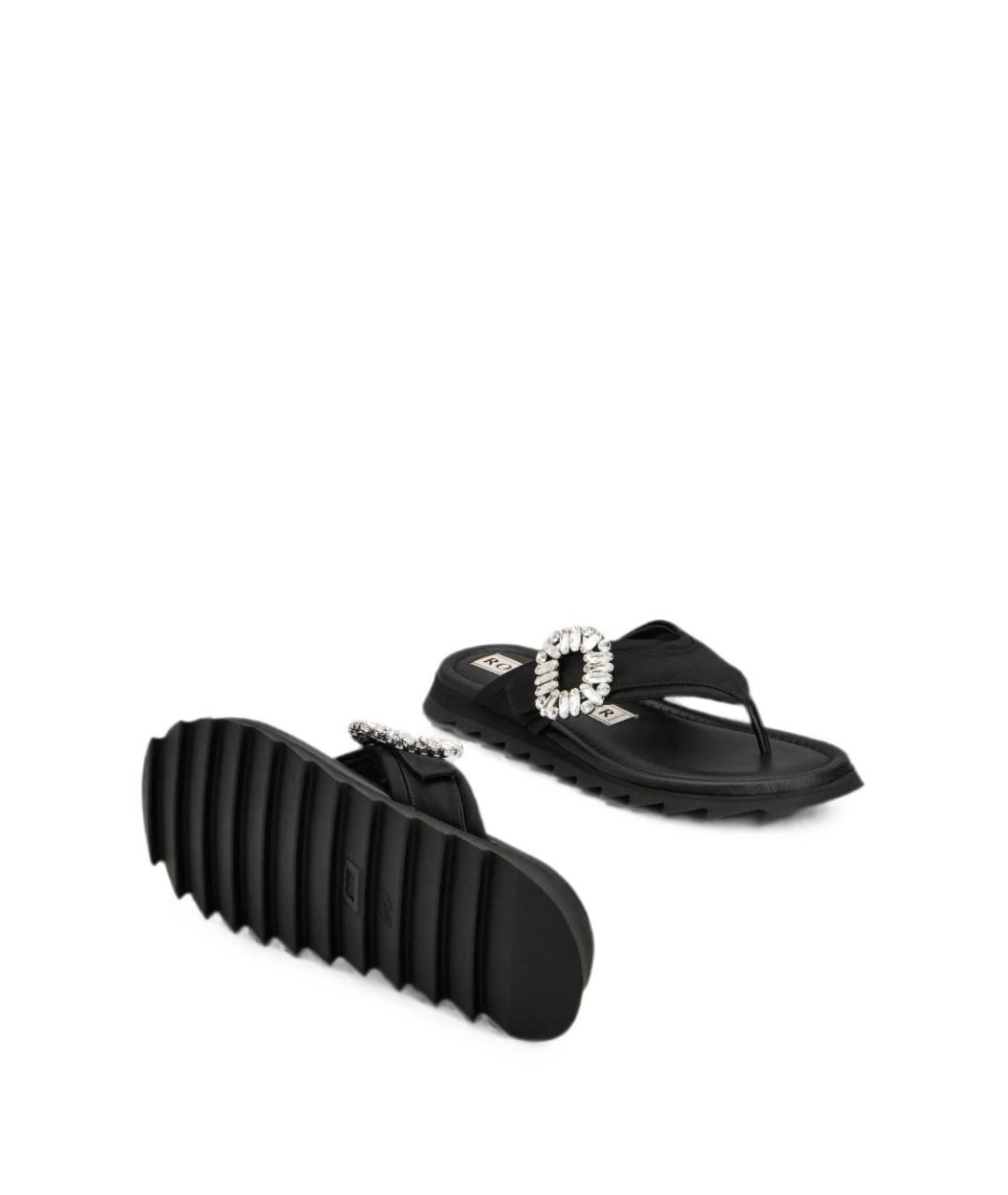ROGER VIVIER Черные шлепанцы, фото 4
