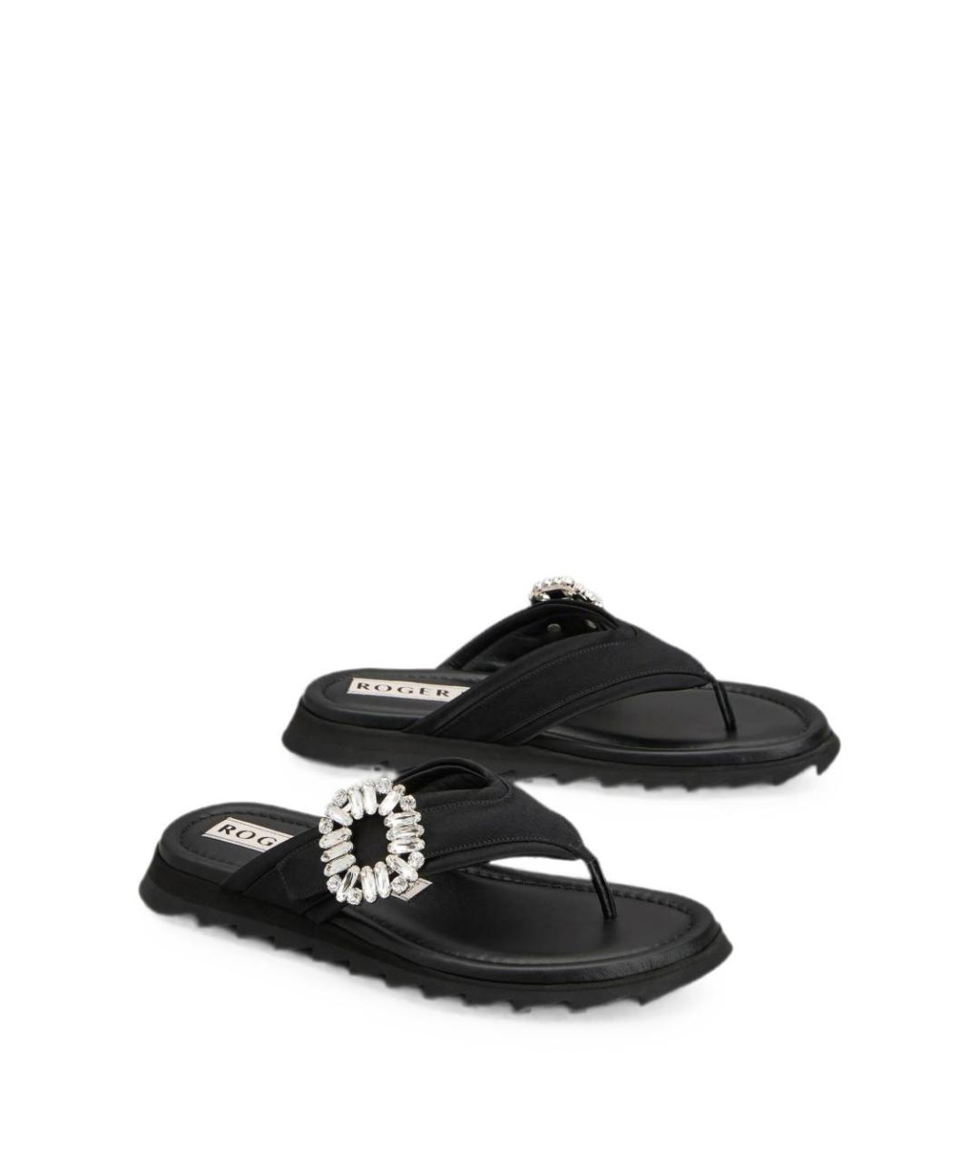 ROGER VIVIER Черные шлепанцы, фото 3