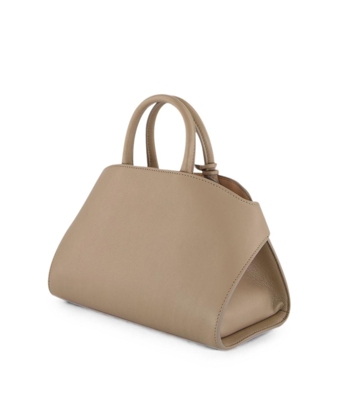 FERRAGAMO Серая кожаная сумка тоут, фото 6