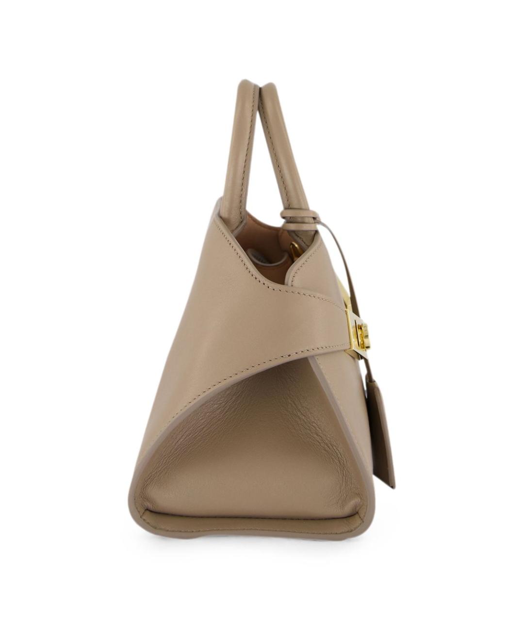 FERRAGAMO Серая кожаная сумка тоут, фото 5