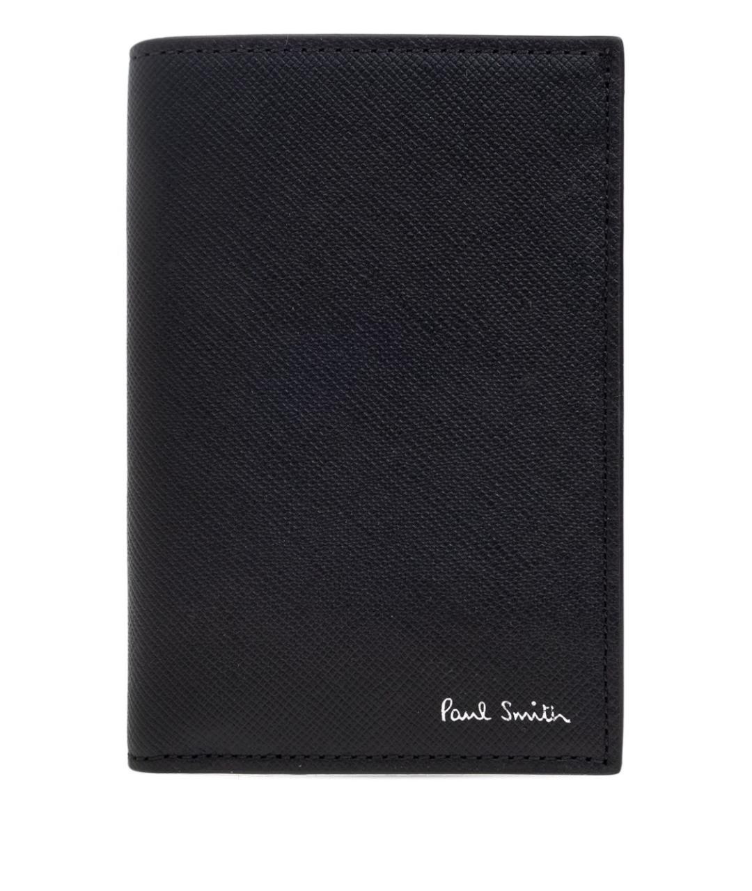 PAUL SMITH Черный кожаный кошелек, фото 1