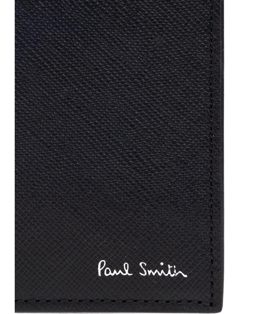 PAUL SMITH Черный кожаный кошелек, фото 3