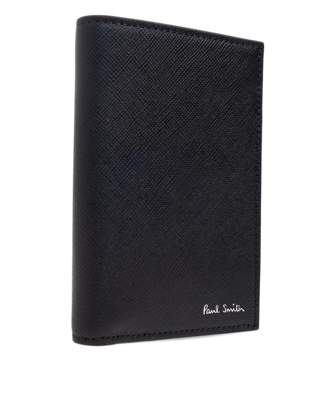 PAUL SMITH Черный кожаный кошелек, фото 4