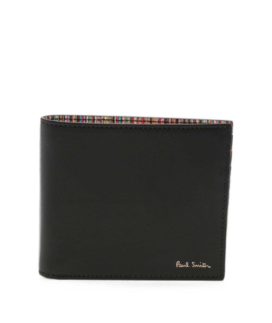 PAUL SMITH Черный кожаный кошелек, фото 1