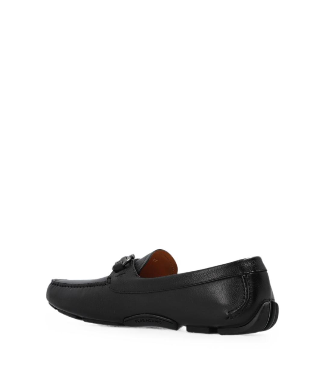 FERRAGAMO Черные кожаные низкие ботинки, фото 4