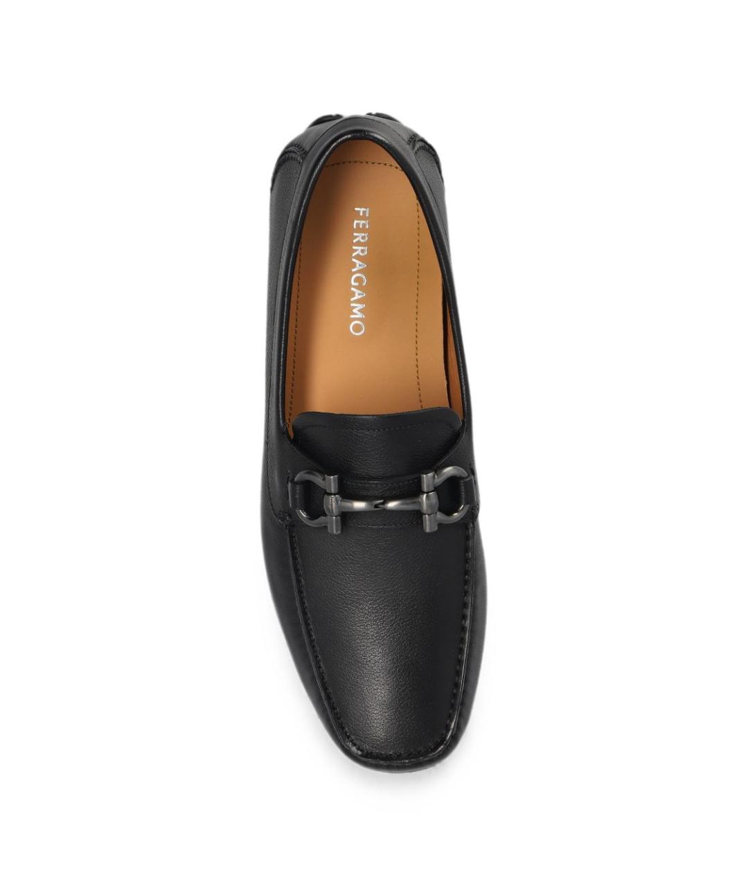 FERRAGAMO Черные кожаные низкие ботинки, фото 6