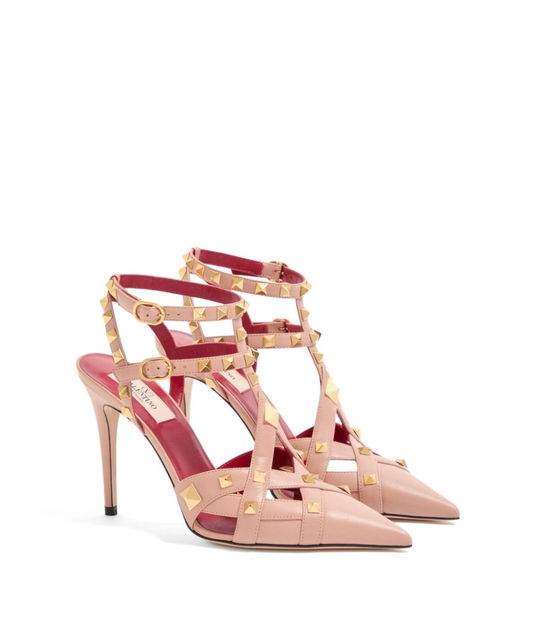 VALENTINO Розовые кожаные туфли, фото 2