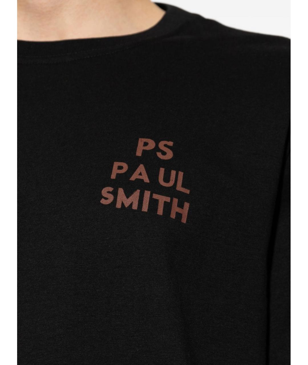PS BY PAUL SMITH Черная хлопковая футболка, фото 2