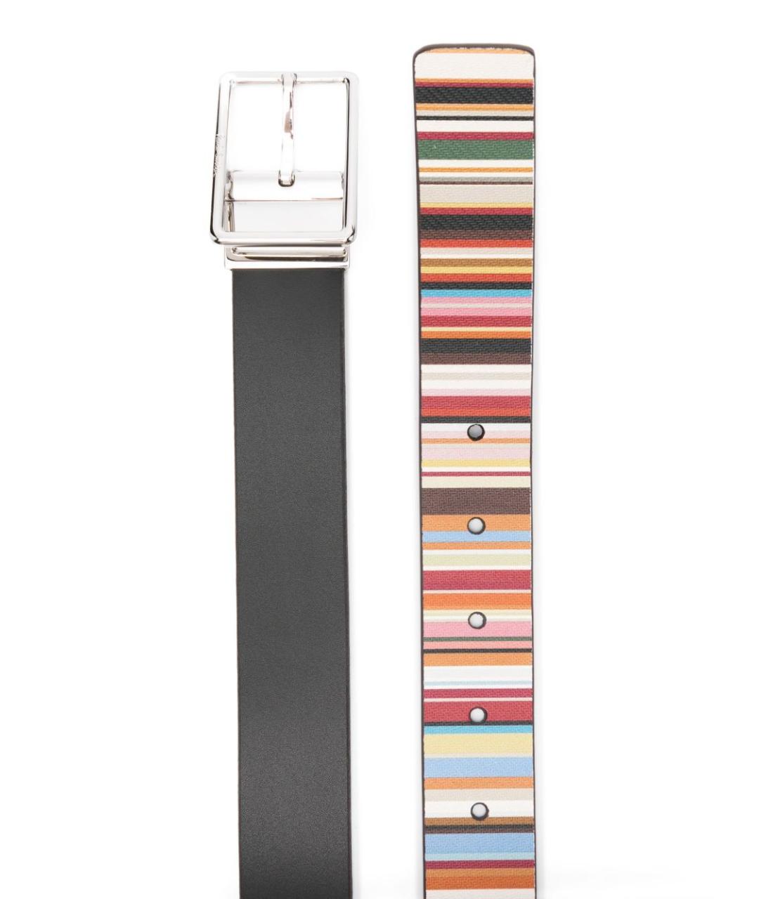 PAUL SMITH Черный кожаный ремень, фото 2