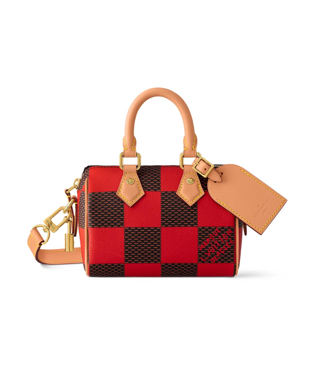 LOUIS VUITTON Красная сумка на плечо из канвы, фото 1
