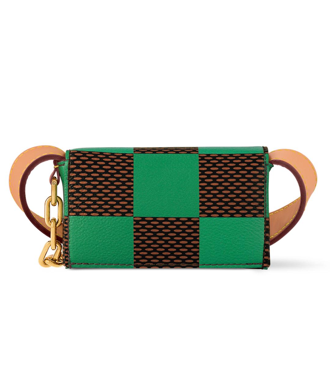 LOUIS VUITTON Зеленая канва поясная сумка, фото 3