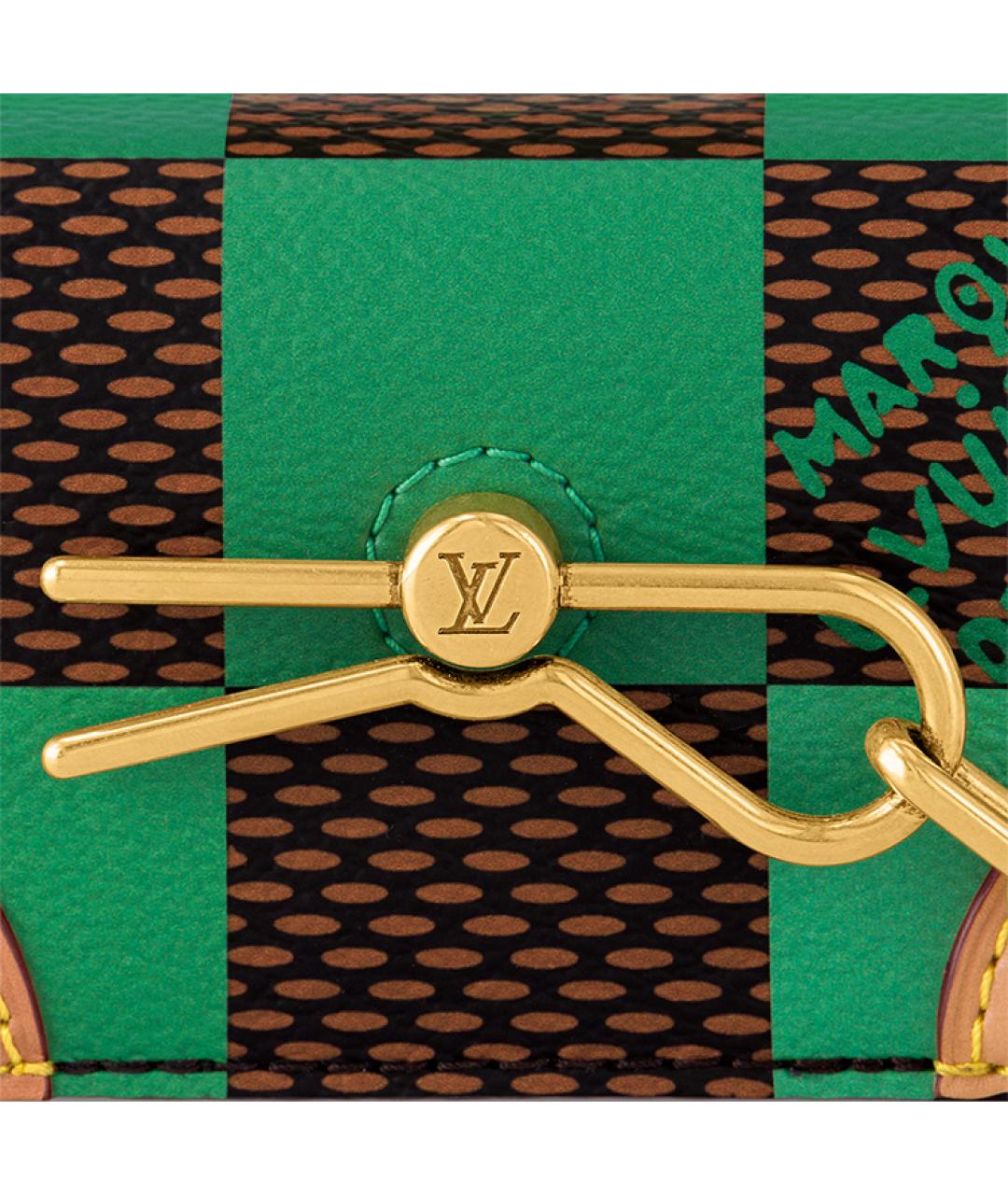 LOUIS VUITTON Зеленая канва поясная сумка, фото 5