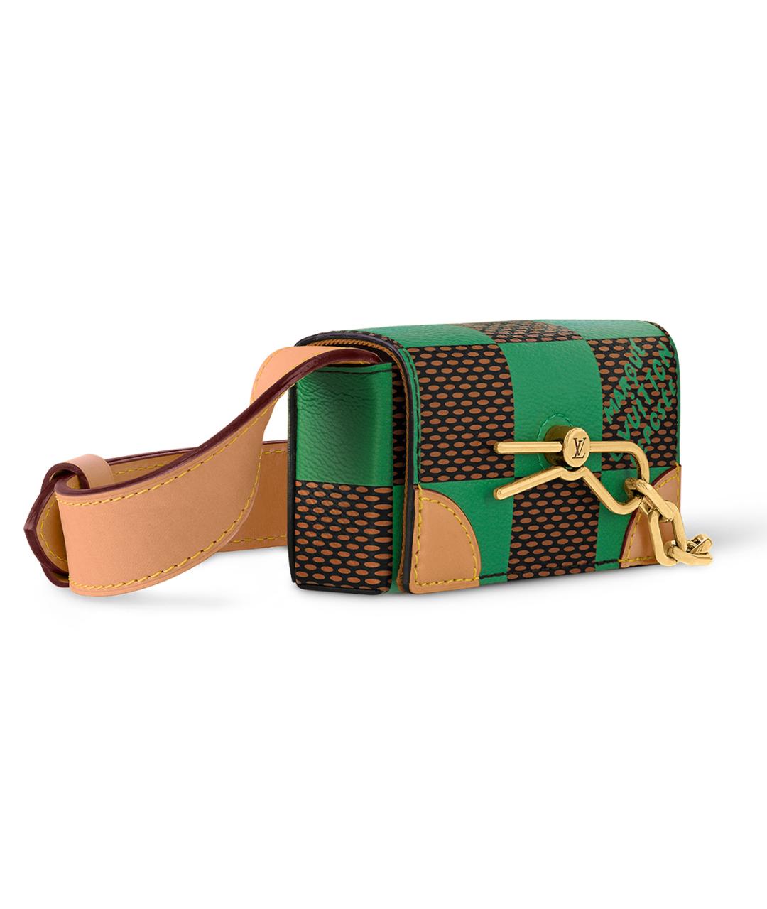 LOUIS VUITTON Зеленая канва поясная сумка, фото 2
