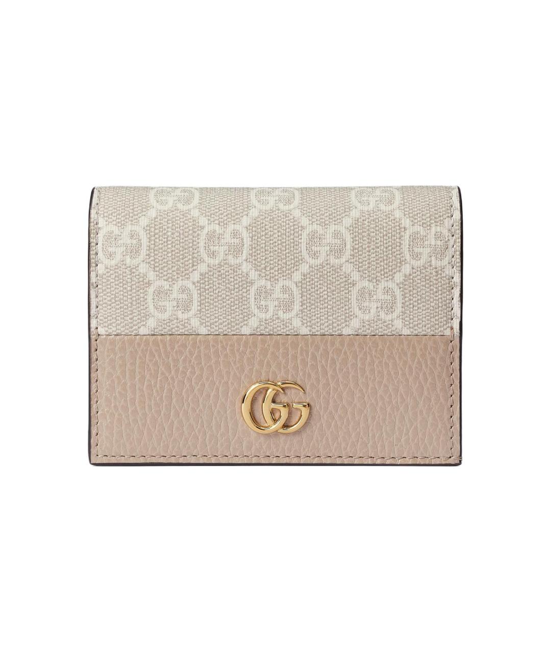 GUCCI Бежевый кожаный кошелек, фото 1