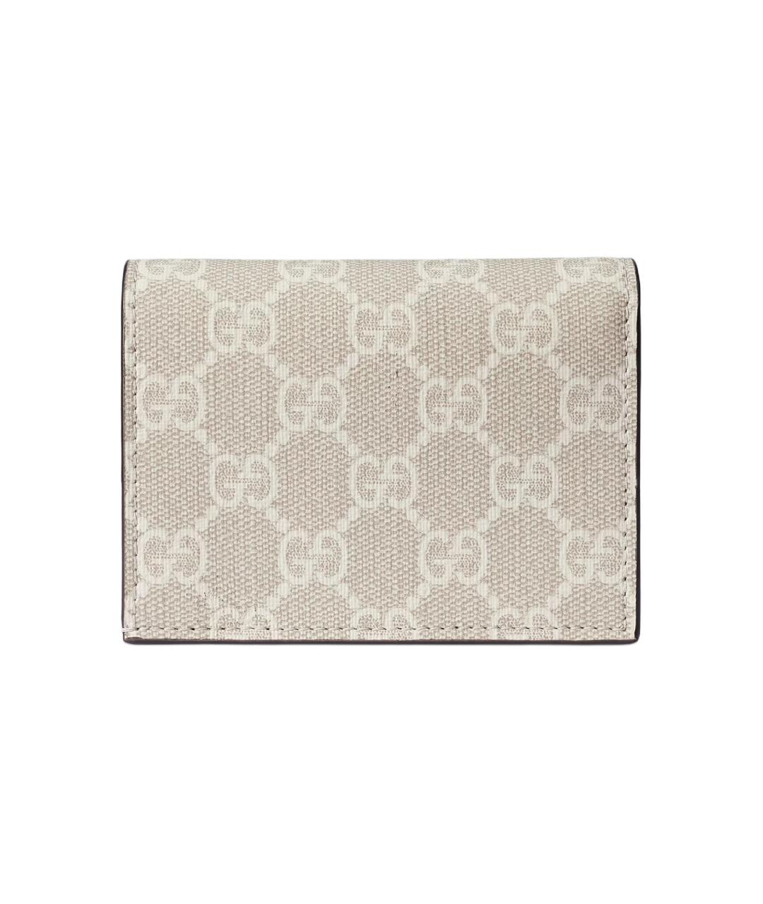 GUCCI Бежевый кожаный кошелек, фото 3