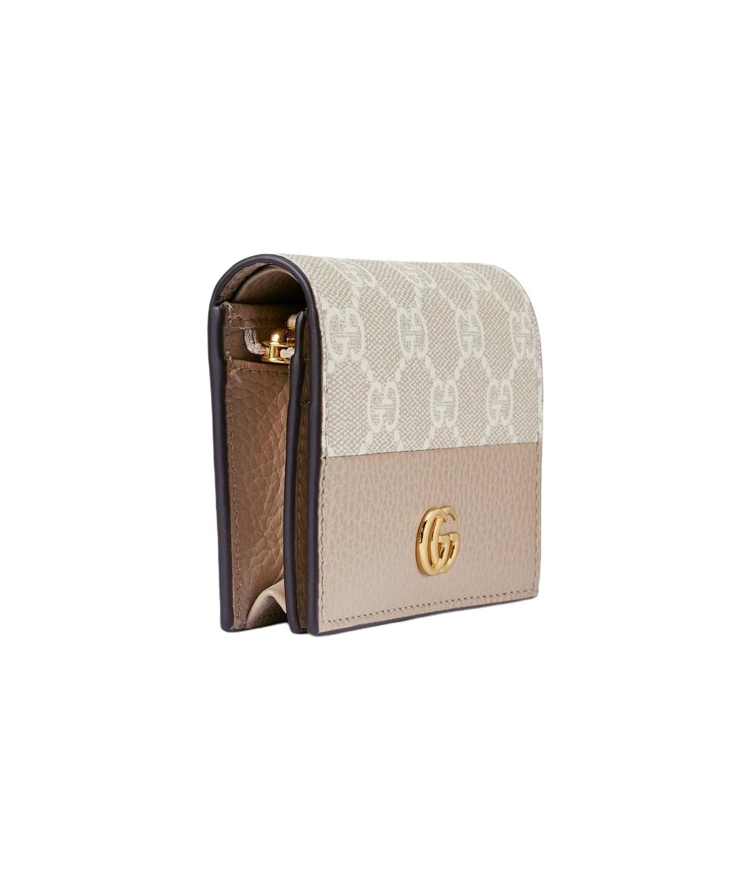 GUCCI Бежевый кожаный кошелек, фото 2